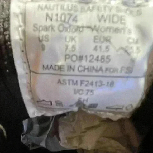 Nautilus Safety Footwear Spark CT Spark Oxford Women,s Black N1074 (Save $51.00) - Picture 6 of 7